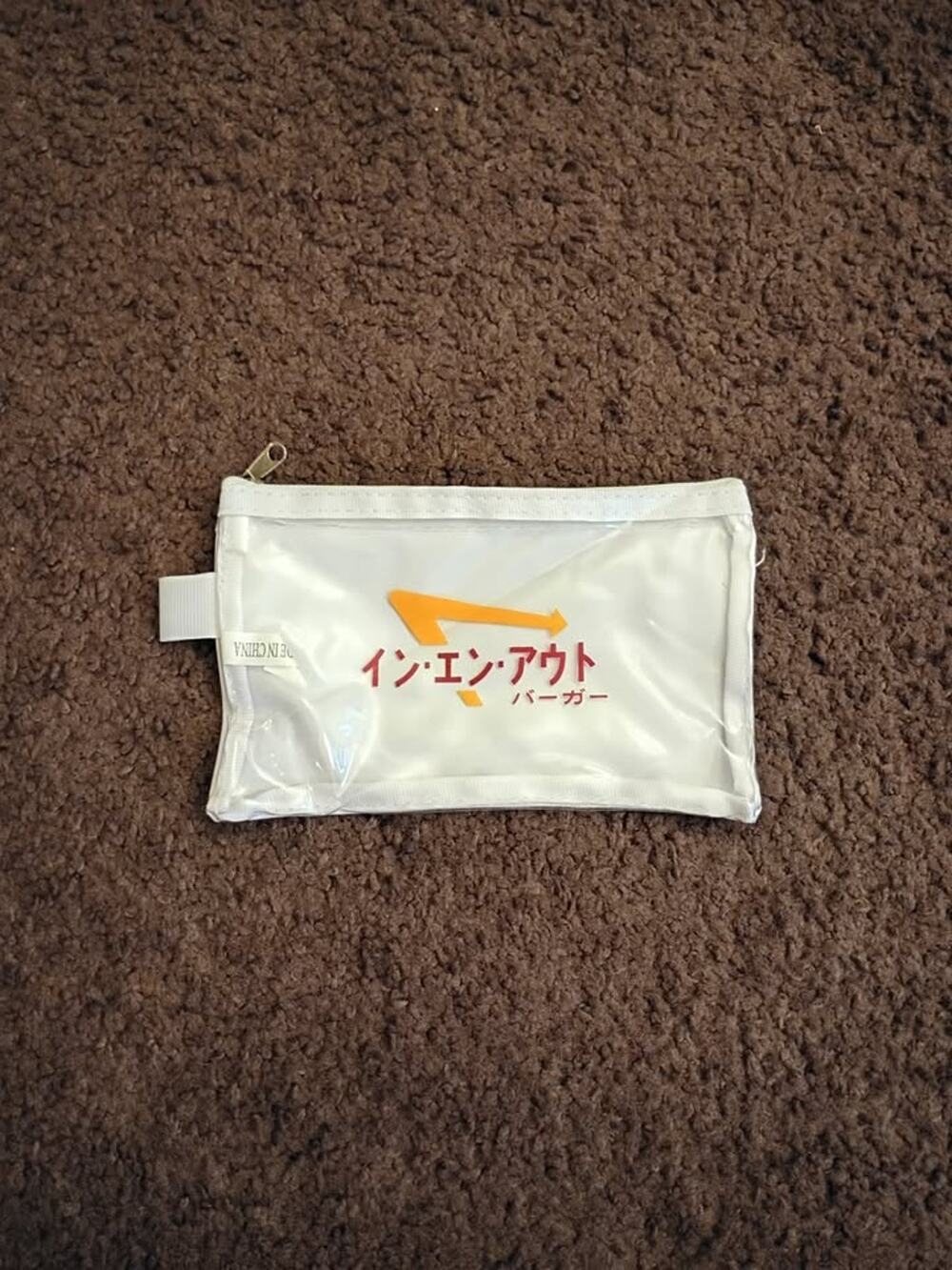 Rare In-N-Out Burger Employee Exclusive Zipper Pouch, Japanese Katakana Logo